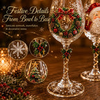 Christmas 3D Wine Glass Collection Gift Box Set