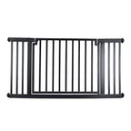 Libro Extra Wide Steel Outdoor Dog Gate w/ Door (59.5" - 100" W) Modern 32" Tall Deck Gate, Easy Pressure Mounted (No Drill)