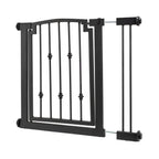 Emperor Rings 42" Extra Tall Dog Gate w/ Door (28.5" - 61.5" Extra Wide) Heavy Duty Decorative Wrought Iron / Steel - Indoor Easy Pressure Mounted