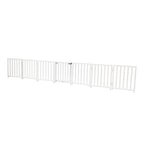 Libro Extra Wide Steel Freestanding (24" H) Dog Gate w/ Door (70" - 117" W) Weather Resistant Outdoor / Indoor Dog Fence - Small Dog