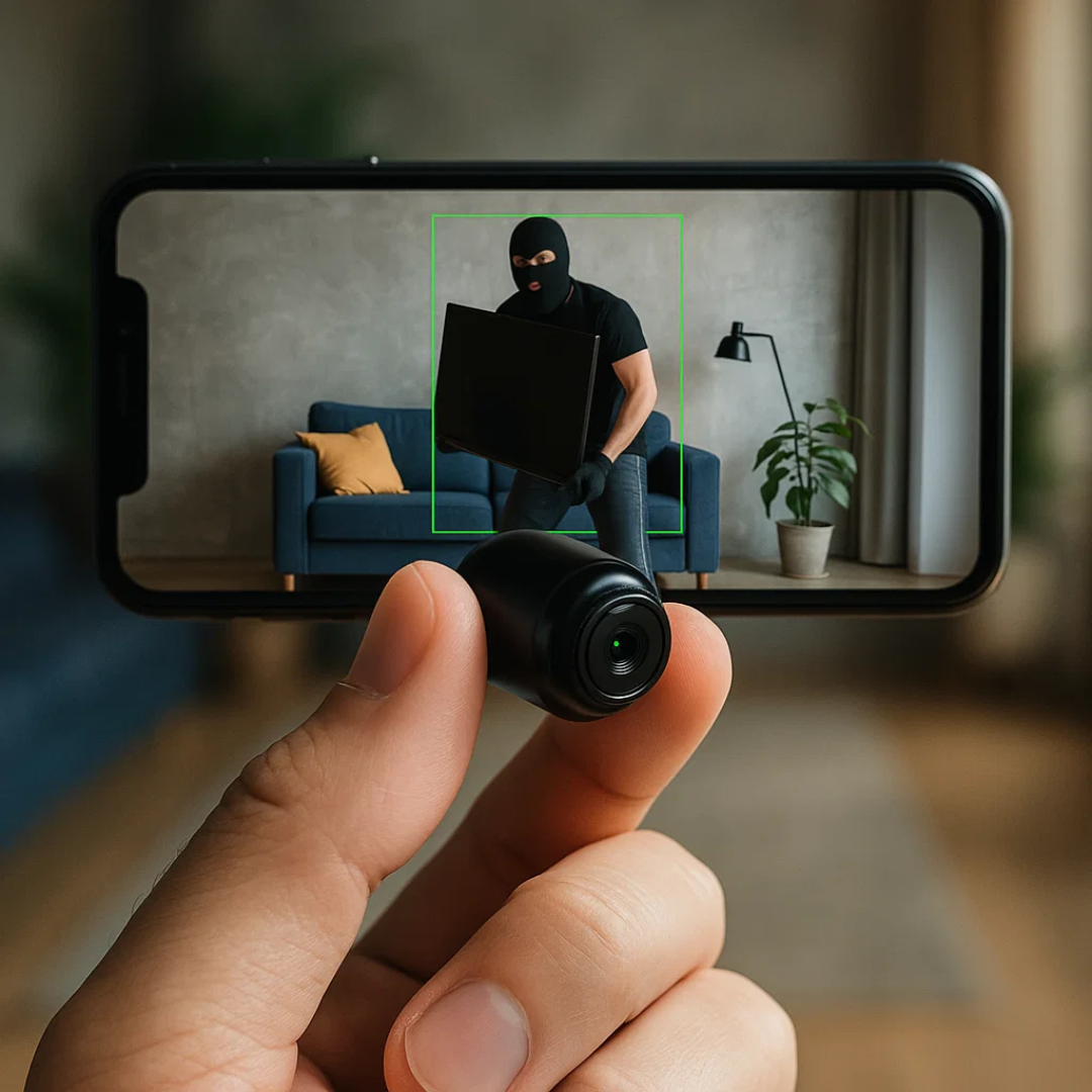 Mini Wireless Indoor Camera with 1080p Video and Infrared Night Vision