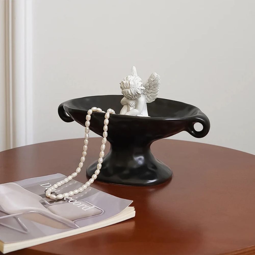 Dual-Ear Ceramic Oval Organizer