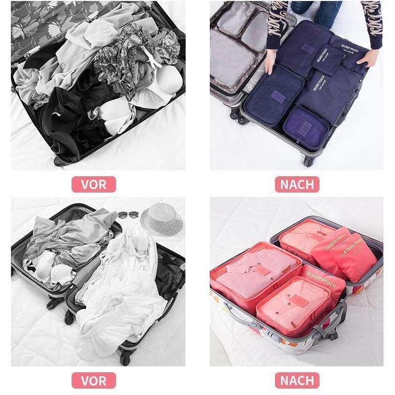 6-Piece Travel Set Storage Cubes for Clothes and Accessories