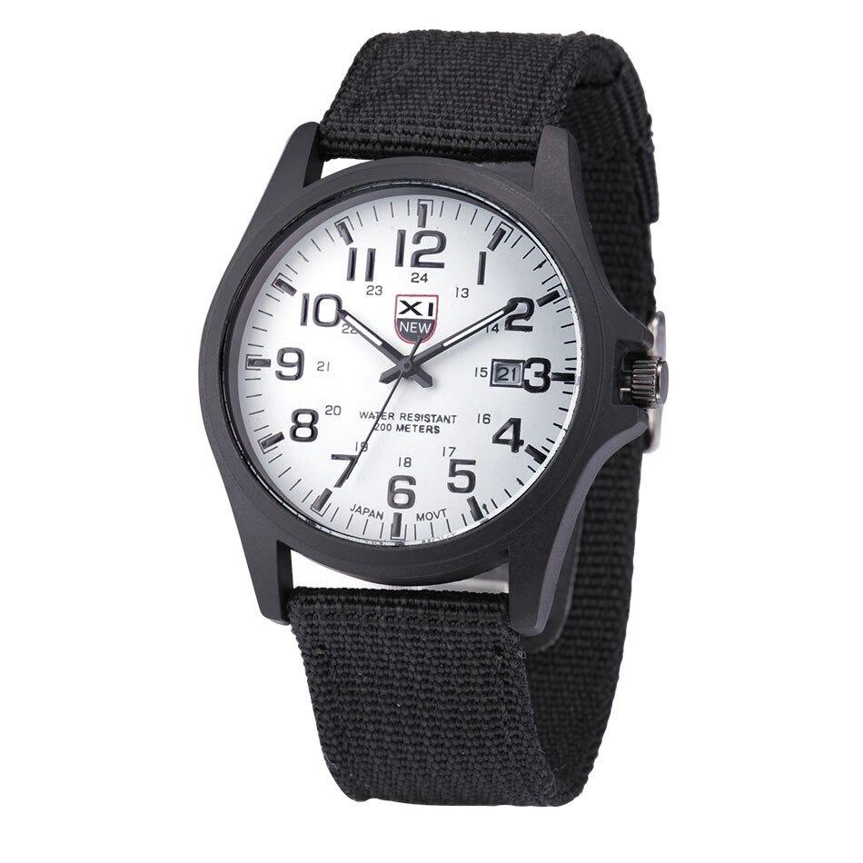 Men's Tactical Watch with 50 m Water Resistance, Stopwatch, and Night Light