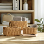Elegant Rattan Weave Basket Set