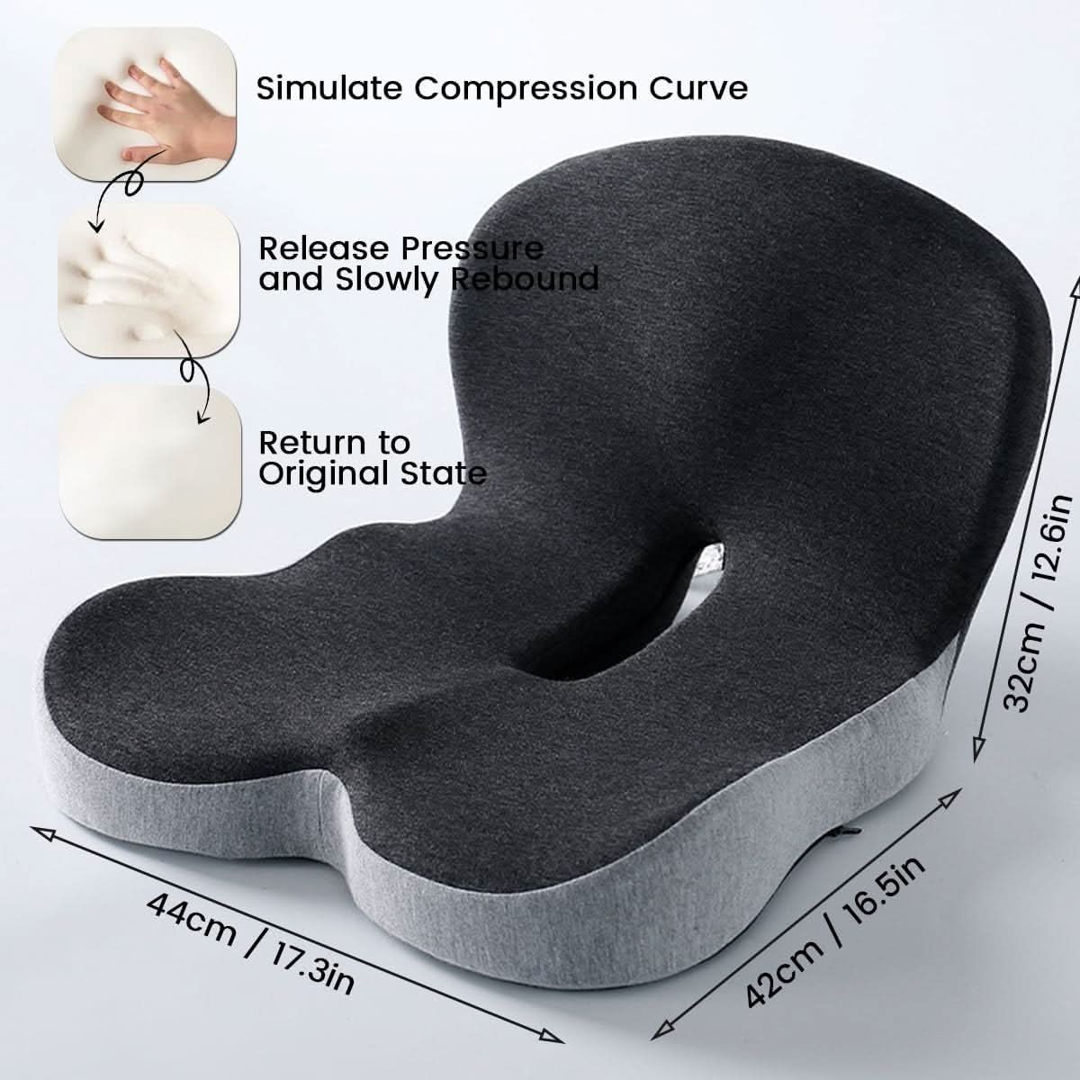 Zevolim | Ergonomic Seat Cushion with Lumbar Support
