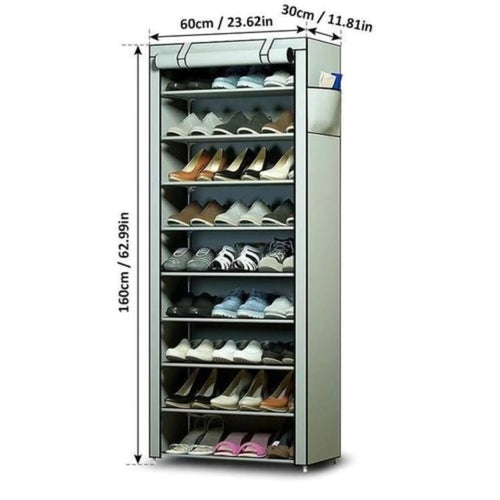 10-layer zipper shoe cabinet