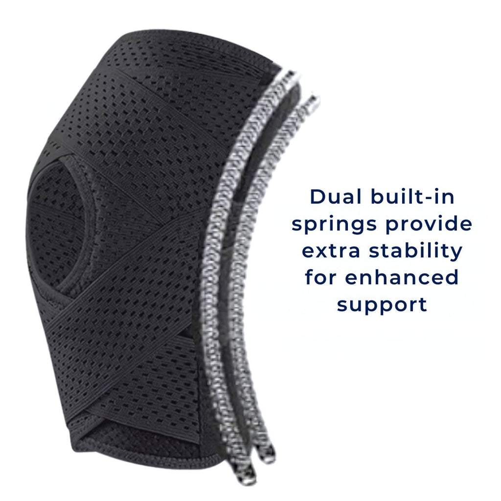 FlexGuard Knee Pads | with Support Compression Springs and Tension Strap - for Stability - Pain Relief and Protection Zevolim