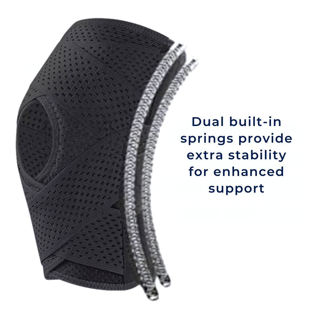 FlexGuard Knee Pads | with Support Compression Springs and Tension Strap - for Stability - Pain Relief and Protection Zevolim