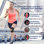 FlexGuard Knee Pads | with Support Compression Springs and Tension Strap - for Stability - Pain Relief and Protection Zevolim
