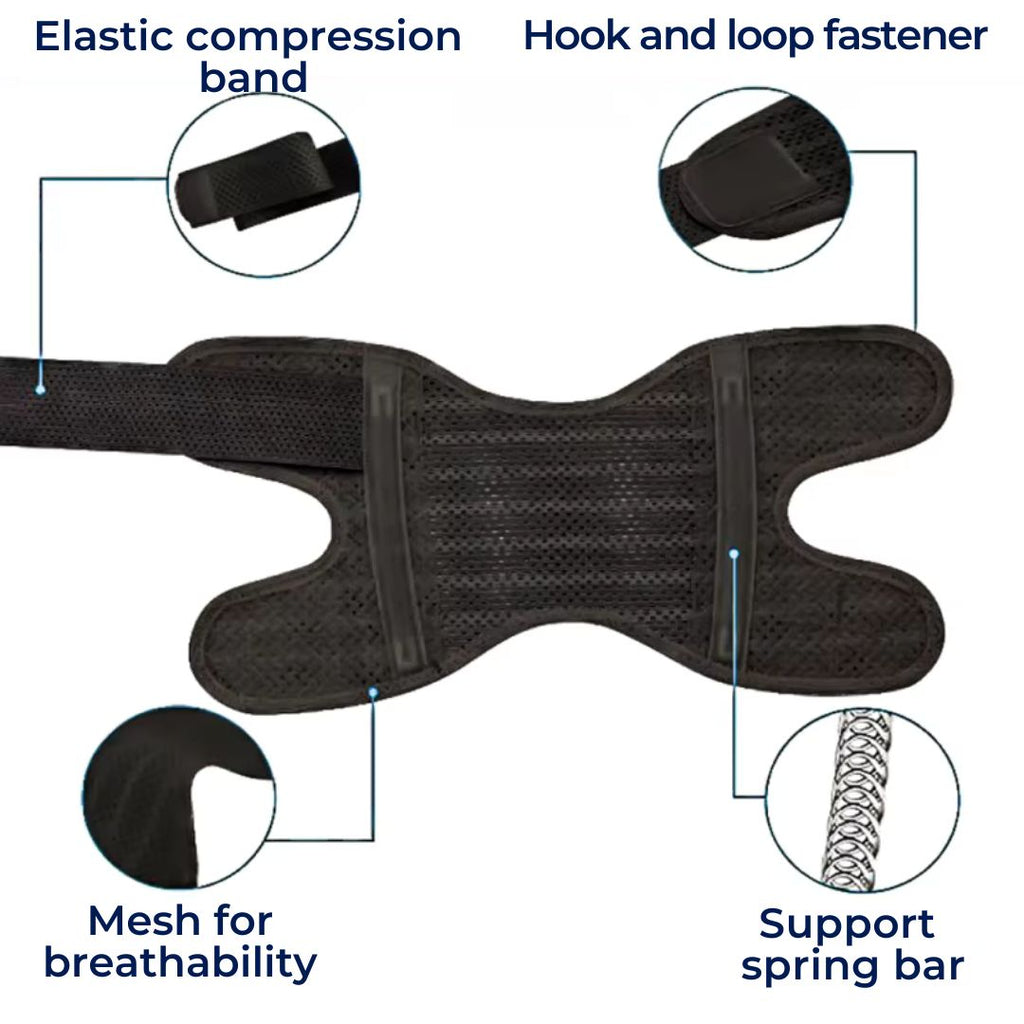 FlexGuard Knee Pads | with Support Compression Springs and Tension Strap - for Stability - Pain Relief and Protection Zevolim