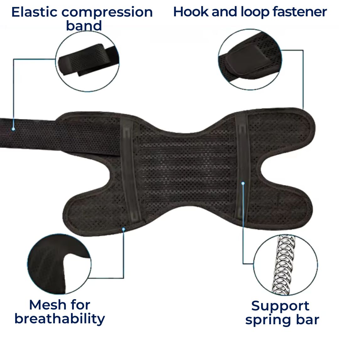 FlexGuard Knee Pads | with Support Compression Springs and Tension Strap - for Stability - Pain Relief and Protection Zevolim