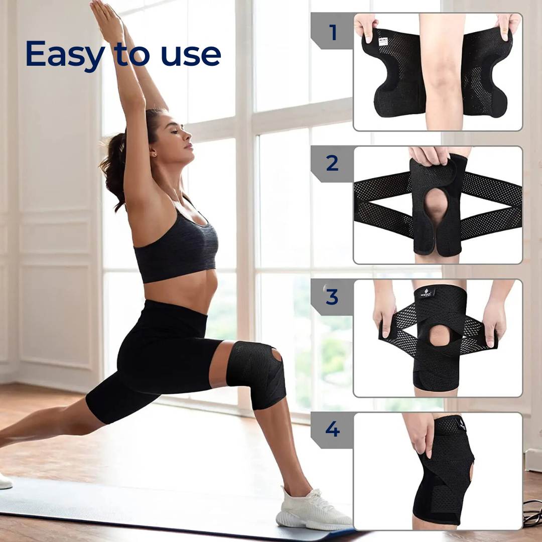 FlexGuard Knee Pads | with Support Compression Springs and Tension Strap - for Stability - Pain Relief and Protection Zevolim
