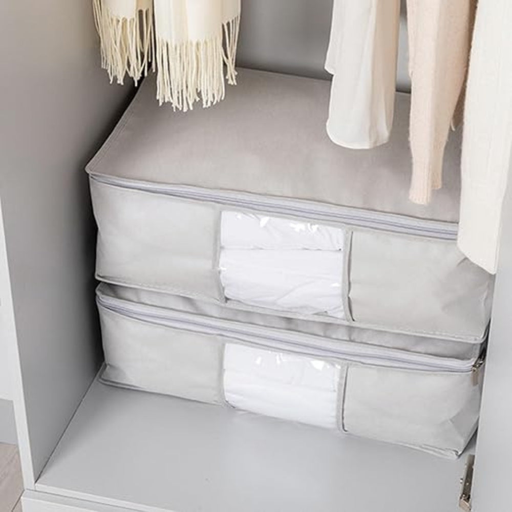 Foldable Zippered Cloth Storage Organizer