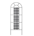 Chaucer Metal Plant Trellis - 72" Tall, Architectural Black Wrought Iron Metal, Single Panel w/ Feet, Indoor / Outdoor