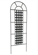 Chaucer Metal Plant Trellis - 72" Tall, Architectural Black Wrought Iron Metal, Single Panel w/ Feet, Indoor / Outdoor