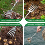 Zevolim| Garden rake made of stainless steel — Sturdy hand rake with non-slip grip