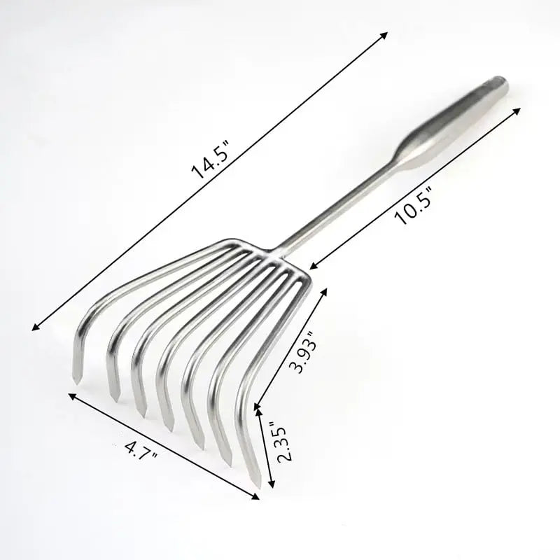 Zevolim| Garden rake made of stainless steel — Sturdy hand rake with non-slip grip