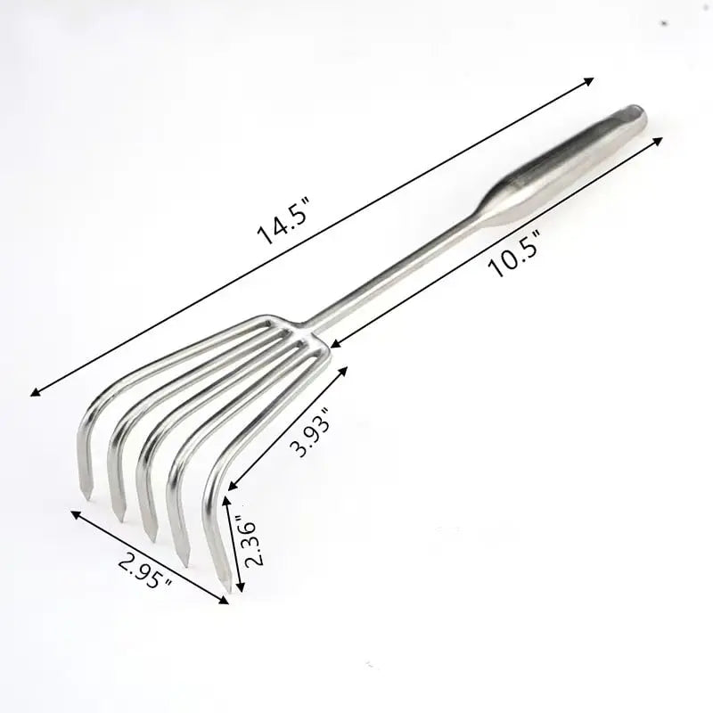Zevolim| Garden rake made of stainless steel — Sturdy hand rake with non-slip grip