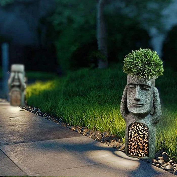 GardenDecor - Artistic Flower Pot with Solar LED Light Bowlift