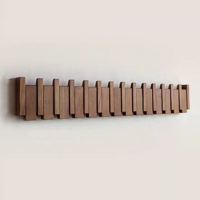 Wooden Hanger with Convenient Folding Hooks