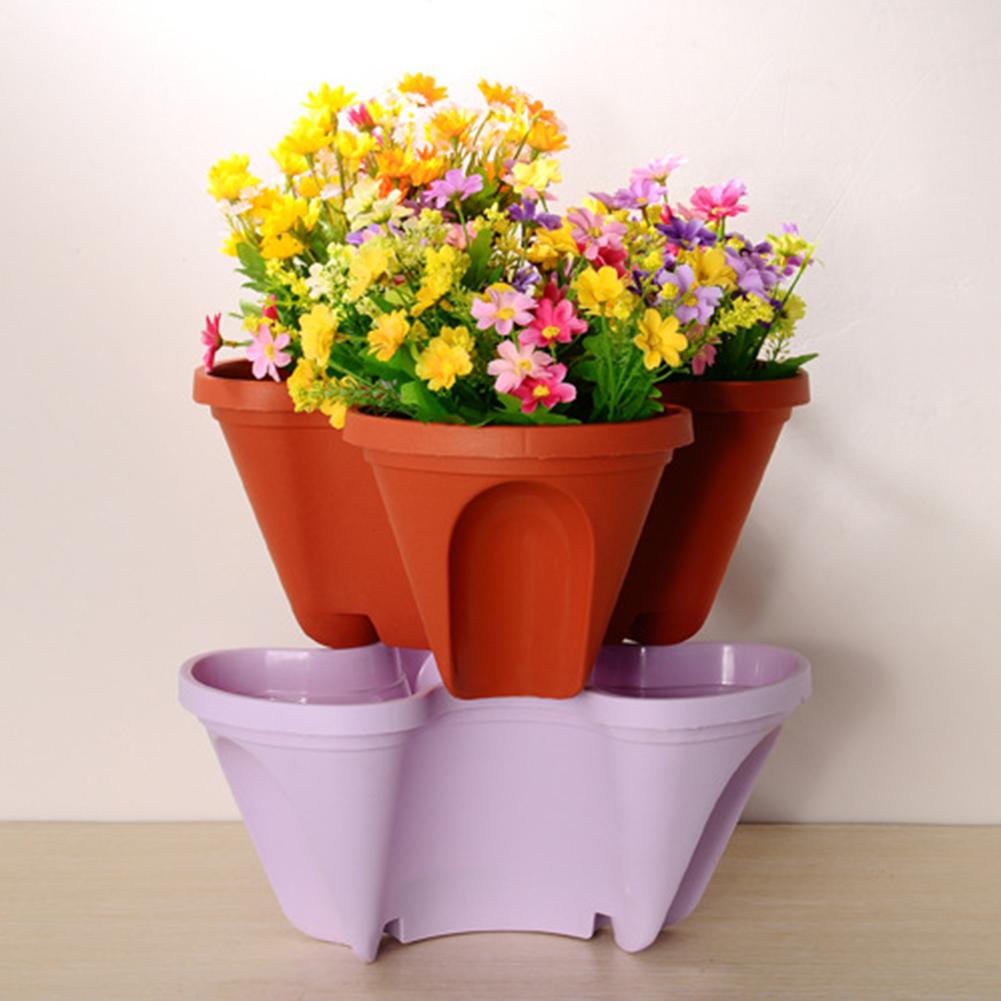 Zevolim| Stackable Plant Tower for Herbs and Vegetables – Vertical Garden Plant Pots for Indoor and Outdoor