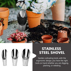 Zevolim| Stainless Steel Scoop for Potting Soil – Robust Planting Scoop for Garden and Balcony