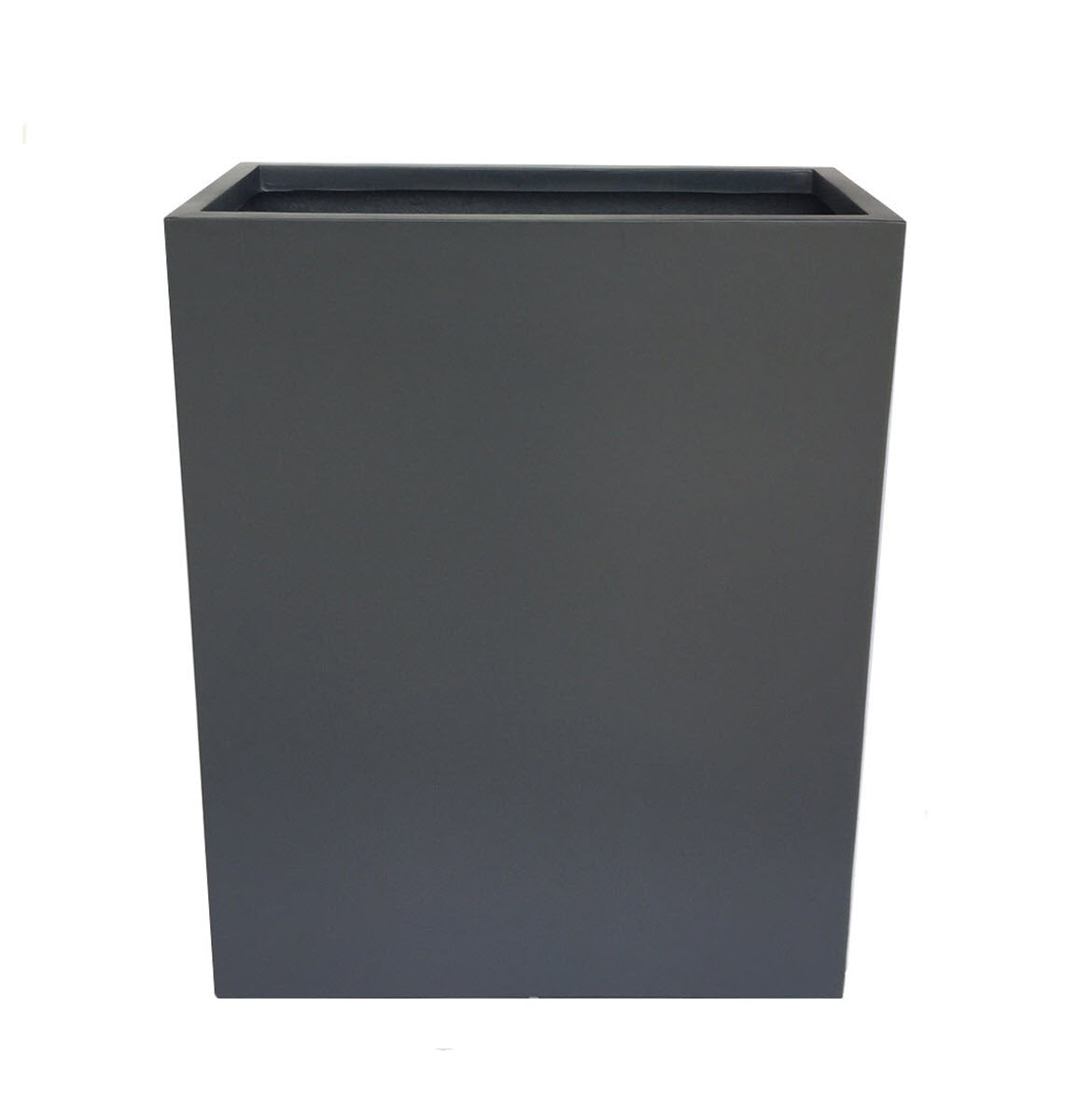 Hamilton 30" Tall Privacy Planter - Modern Steel-Reinforced Fiberglass Block - Indoor / Outdoor (23" L x 12" W x 30" H)