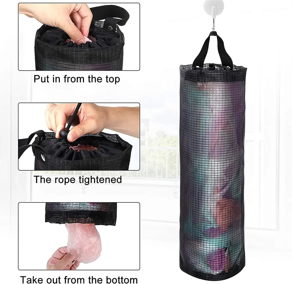 Hanging Mesh Organizer for Bags – Neatly Store Plastic Bags