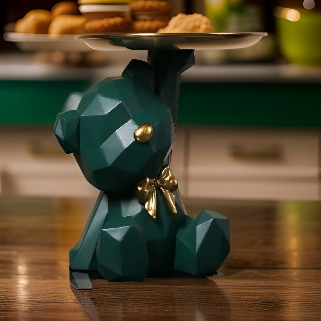 Decorative Geometric Tray In Bear Shape