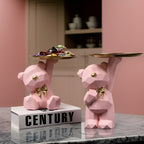 Decorative Geometric Tray In Bear Shape