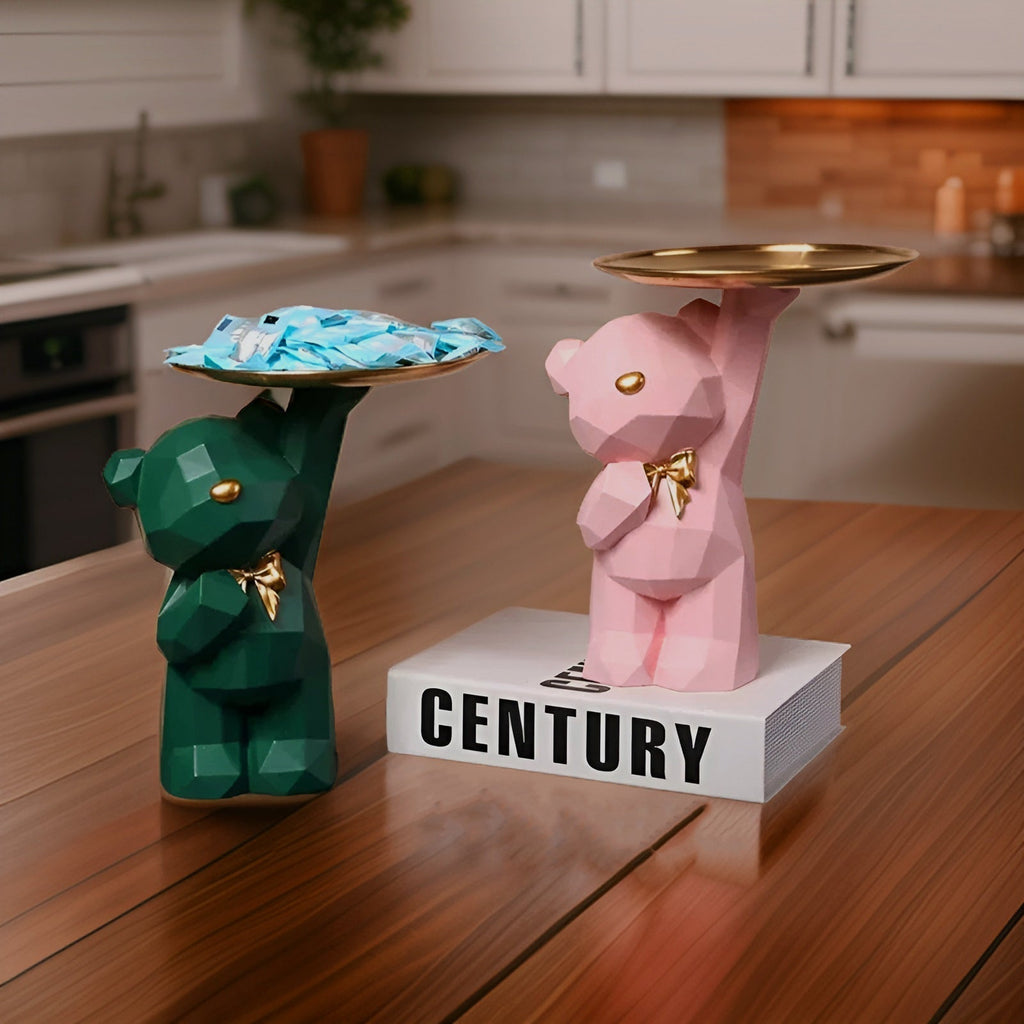 Decorative Geometric Tray In Bear Shape