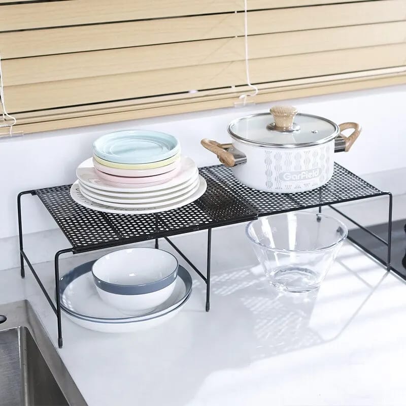 Adjustable Metal Shelf Organizer for Cabinets
