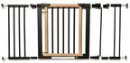 Logan Dog Gate - Modern Hardwood & Steel 30" Tall w/ Self Close Door, Extendable, Pressure Mounted (29.5" - 51.5" Wide)