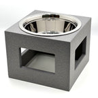 Porchside Single Diner - Modern Outdoor Weatherproof Raised Dog Bowl Stand (Medium 7" - Large Dog 12" Tall)