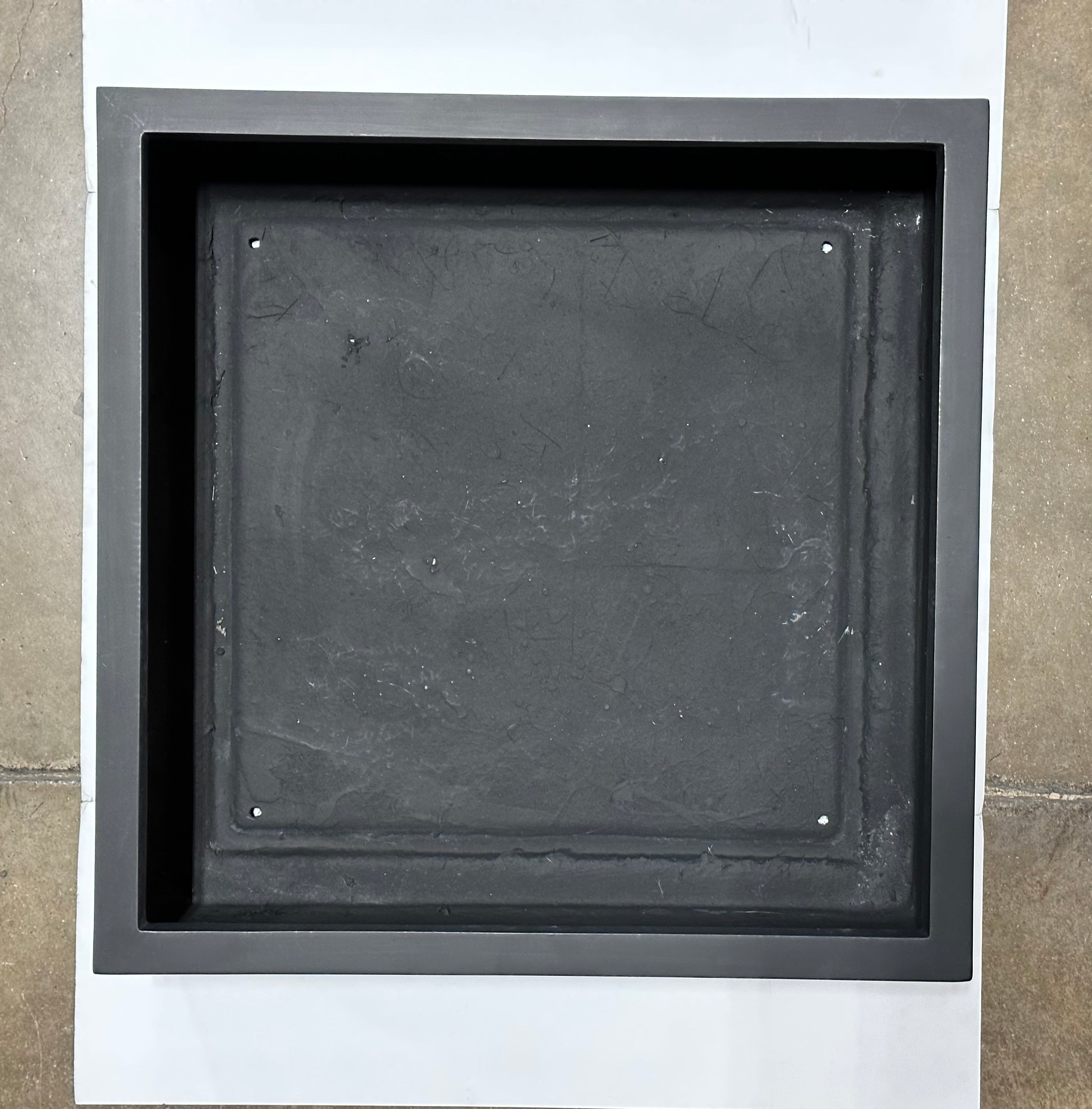 Dharti Low Profile Fiberglass Cube Planter - Modern Block Planter, Garden Bed Square (30" L x 30" W x 12" H)