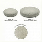 Khush Circle Bed - Modern, Upholstery Grade Dog Bed. Washable. Small 25", Large 44"" Round