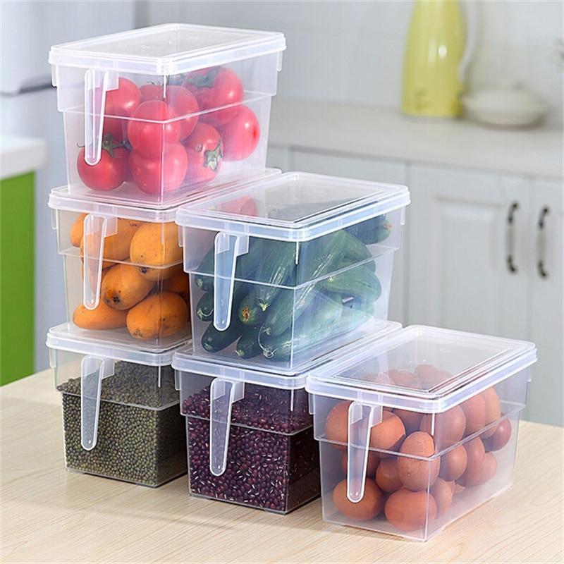 Kitchen Transparent PP Storage Box Grains Beans Storage Contain Sealed Home Organizer Food Container Refrigerator Storage Boxes