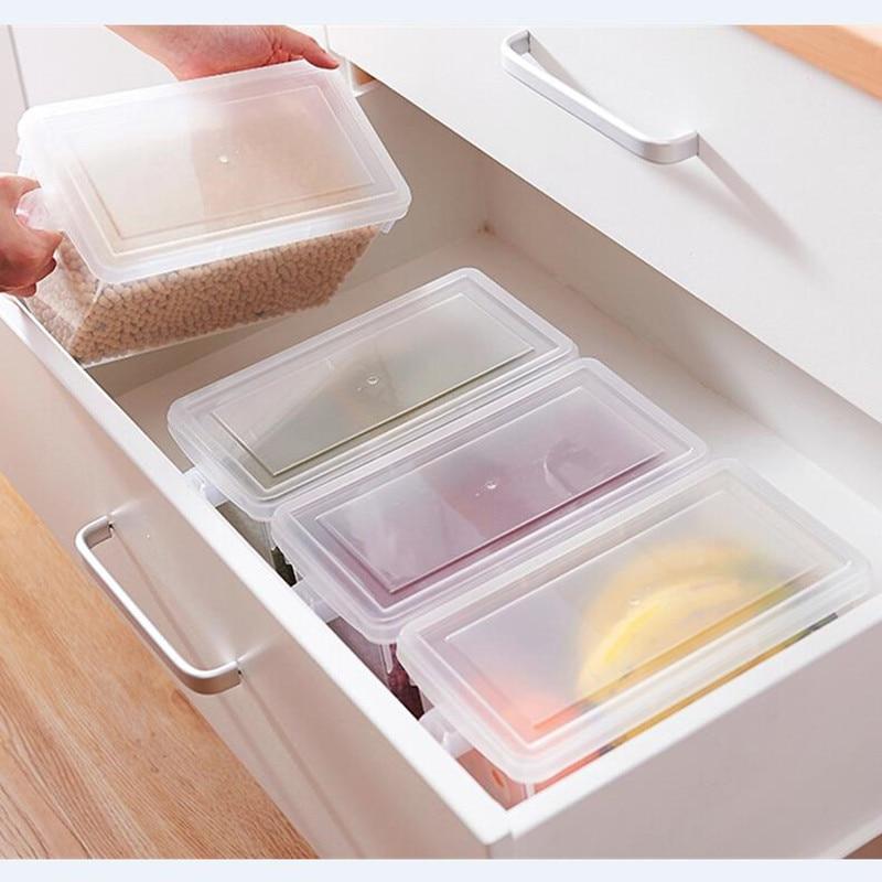 Kitchen Transparent PP Storage Box Grains Beans Storage Contain Sealed Home Organizer Food Container Refrigerator Storage Boxes