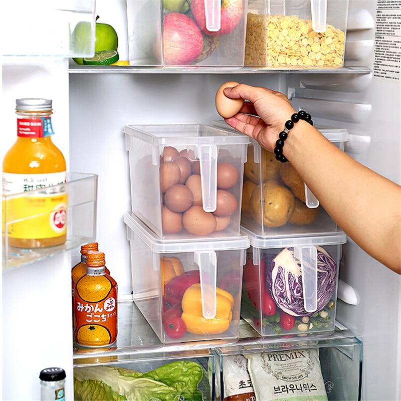 Kitchen Transparent PP Storage Box Grains Beans Storage Contain Sealed Home Organizer Food Container Refrigerator Storage Boxes