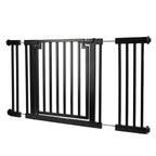 Libro Extra Wide Steel Outdoor Dog Gate w/ Door (59.5" - 100" W) Modern 32" Tall Deck Gate, Easy Pressure Mounted (No Drill)