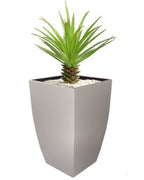 Madeira Cubica Planter - Modern Architectural Stainless Steel (18/8 Heavy Duty) Waterproof Lining - Indoor / Outdoor 20" Tall