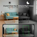 Mini Wireless Indoor Camera with 1080p Video and Infrared Night Vision