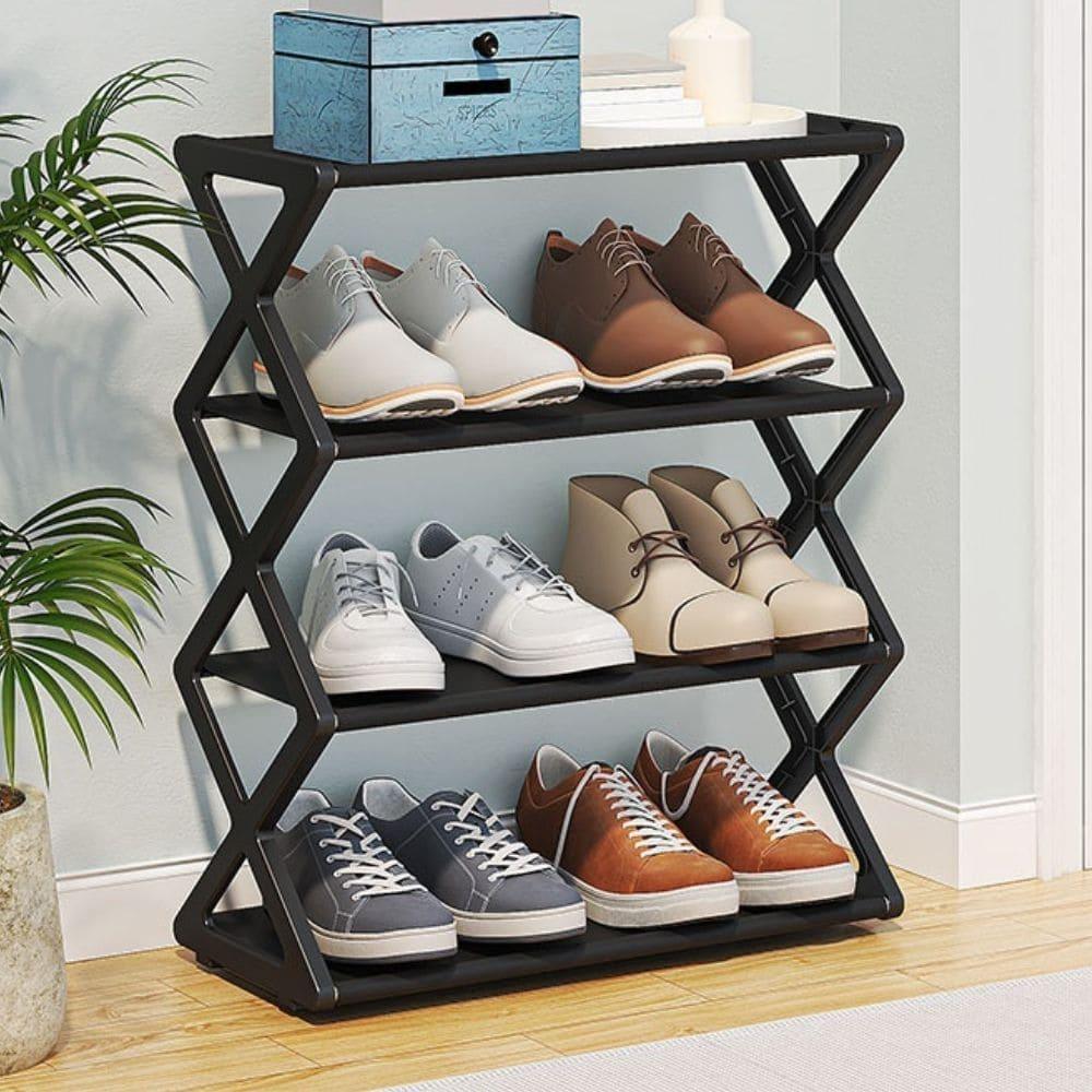 Minimalist 4-Tier Shoe Rack – Compact, Modern & Eco-Friendly Shoe Storage Shelf