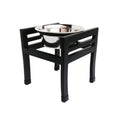 Moretti Single Diner - Modern, Architectural Metal Elevated Dog Bowl Stand (5.5" / 12" / 18" Tall)