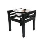 Moretti Single Diner - Modern, Architectural Metal Elevated Dog Bowl Stand (5.5" / 12" / 18" Tall)