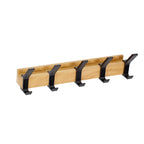 Nordivo Wall Coat Rack Movable Double Hooks Scandinavian Design Wood Aluminum Space Saving Modern