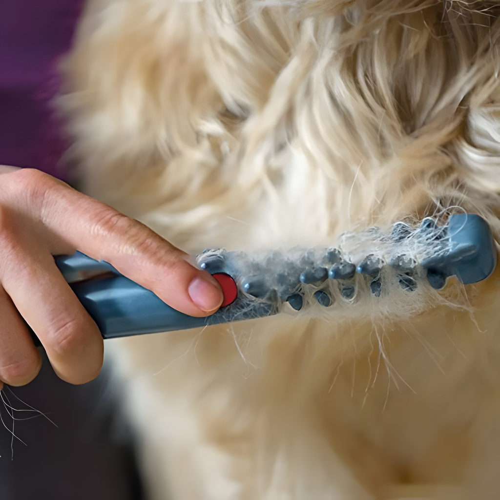 Pet Fur Trimmer for Cats and Dogs with Gentle Mat and Tangle Removal