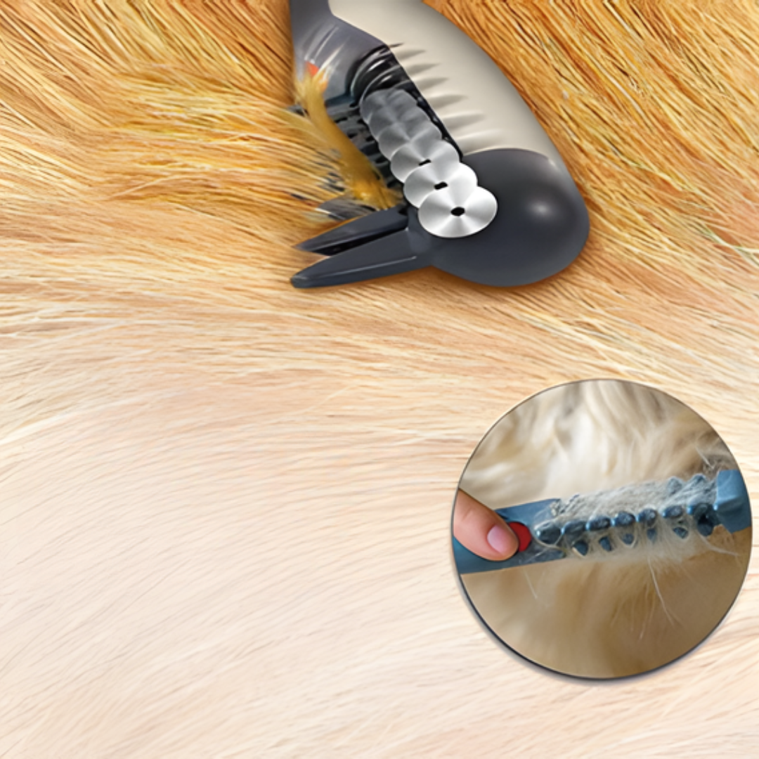 Pet Fur Trimmer for Cats and Dogs with Gentle Mat and Tangle Removal