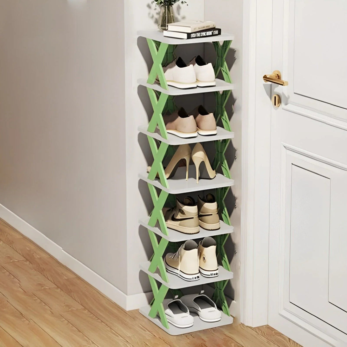 Multifunctional and Foldable Shoe Rack for Space-Saving Storage